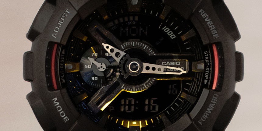 gshock ga110 kalibraze ruček