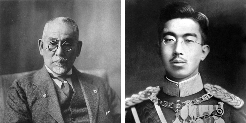 císař hirohito a starosta tokya shinpel goto