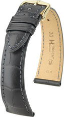 Curea gri din piele Hirsch London M 04307139-1 (Piele de aligator) Hirsch selection