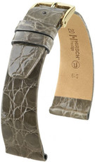 Curea gri din piele Hirsch Prestige M 02308130-1 (Piele de crocodil) Hirsch Selection