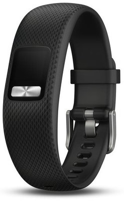 Curea Garmin Vivofit 4, silicon, negru,cataramă argintie, L