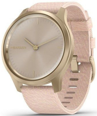 Garmin Vivomove 3 Style, Light Gold / Pink Nylon Band