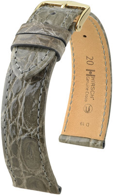 Curea gri din piele Hirsch Genuine Croco L 18920830-1 (Piele de crocodil) Hirsch selection