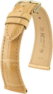 Curea bej din piele Hirsch London M 04307190-1 (Piele de aligator) Hirsch selection