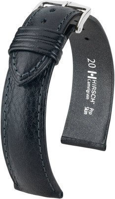 Curea neagră din piele Hirsch Camelgrain XL 01009250-2 (Piele de vițel)