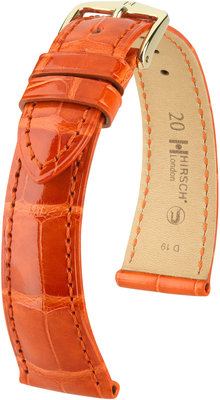 Curea portocalie din piele Hirsch London M 04307177-1 (Piele de aligator) Hisch selection