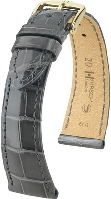 Curea gri din piele Hirsch London M 04307130-1 (Piele de aligator) Hirsch selection