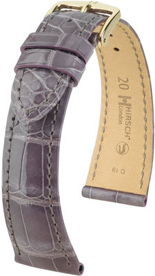 Curea gri deschis din piele Hirsch London M 04307112-1 (Piele de aligator) Hirsch selection