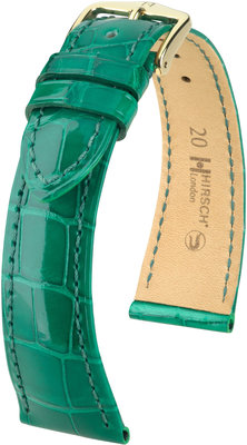 Curea verde din piele Hirsch London M 04307140 (Piele de aligator) HIrsch selection