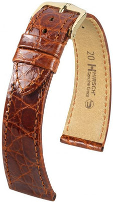 Curea maro din piele Hirsch Genuine Croco M 01808170-1 (Piele de crocodil)