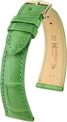 Curea verde din piele Hirsch London L 04207042-1 (Piele de aligator) Hirsch Selection