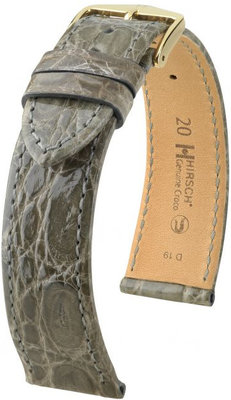 Curea gri din piele Hirsch Genuine Croco L 01808030-1 (Piele de crocodil) Hirsch Selection