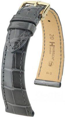 Curea gri din piele Hirsch London L 04207030-1 (Piele de aligator) Hirsch Selection