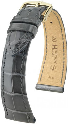 Curea gri din piele Hirsch London M 04207130-1 (Piele de aligator) Hirsch Selection