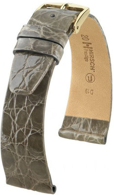 Curea gri din piele Hirsch Prestige M 02208130-1 (Piele de crocodil) Hirsch Selection