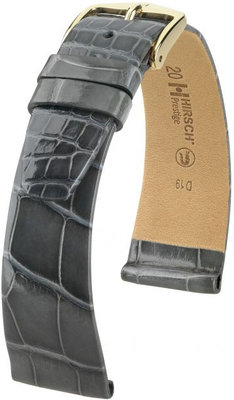 Curea gri din piele Hirsch Prestige M 02307130-1 (Piele de aligator) Hirsch Selection