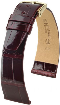 Curea vișinie din piele Hirsch Prestige L 02207060-1 (Piele de aligator) Hirsch Selection