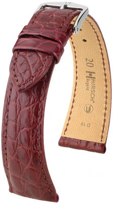 Curea vișinie din piele Hirsch Regent M 04107169-2 (Piele de aligator) Hirsch Selection