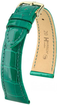 Curea verde din piele Hirsch London L 04207040-1 (Piele de aligator) Hirsch Selection