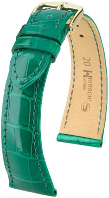 Curea verde din piele Hirsch London M 04207140-1 (Piele de aligator) Hirsch Selection