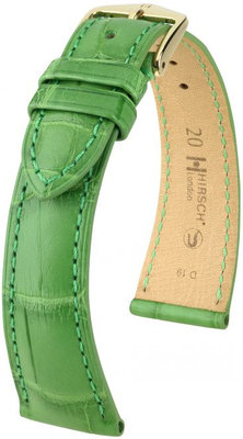 Curea verde din piele Hirsch London M 04207142-1 (Piele de aligator) Hirsch Selection