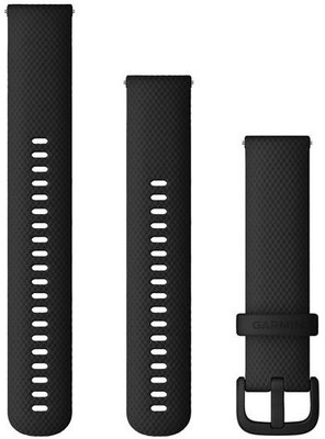 Curea Garmin Quick Release 20 mm, silicon negru, cataramă din plastic (Venu, Venu Sq, Venu 2 plus)+ partea extinsă