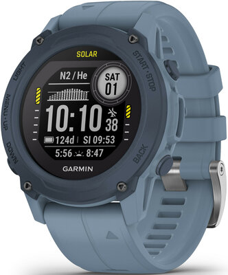 Garmin Descent G1 Solar, Hurricane Blue (+ curea de rezervă extra lungă)