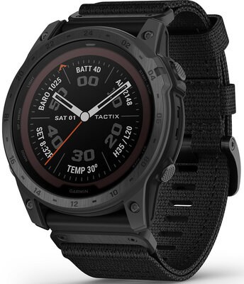 Garmin Tactix 7 PRO Solar Sapphire Ballistics Edition Black Nylon Band (+ curea de rezervă)