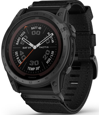 Garmin Tactix 7 PRO Solar Sapphire Black Nylon Band (+ curea de rezervă)