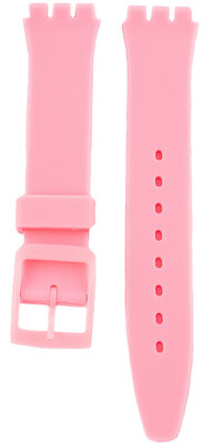 Curea unisex roz din silicon pentru ceas Swatch