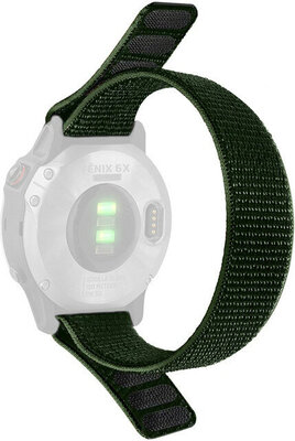 Curea de 20 mm, nailon, verde (Garmin Fenix 7S/6S/5S etc.)