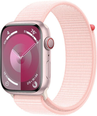 Apple Watch Series 9 GPS + Cellular 45mm Pink Aluminium Case / Light Pink Sport Loop