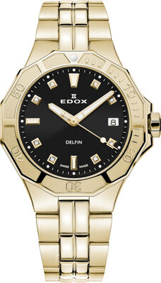 Edox Delfin Delfin Diver Date Lady Quartz 53020-37jm-nid