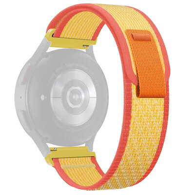 Curea Quick Release 22 mm, nailon, portocaliu, velcro (Garmin Venu 3, Forerunner 265, Vívoactive 4 etc.)