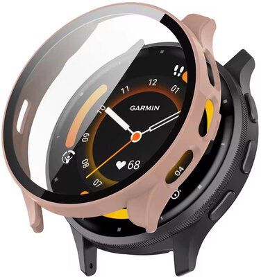 Capac de protecție cu sticlă pentru Garmin Venu 3S, roz