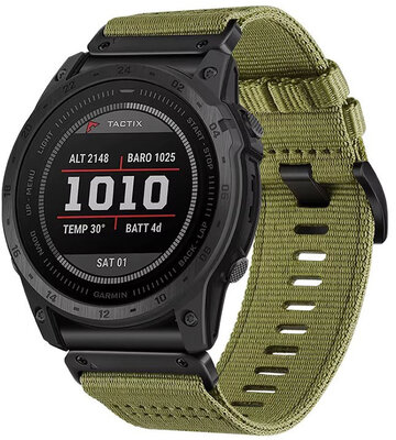 Curea textilă Ricardo 26mm (pentru Garmin Fenix 8/7X/6X (51mm), Tactix etc.), verde, QuickFit