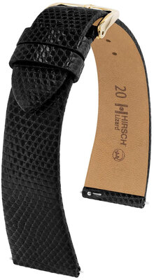 Curea din piele Hirsch Lizard L 01866050-1, negru, piele de șopârlă